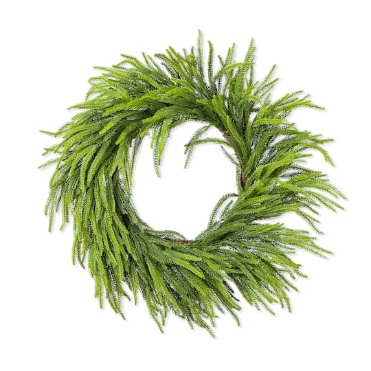 Glitzhome® 28"D Christmas Greenery PE Wreath | 28" x 4" x 28" | Michaels®